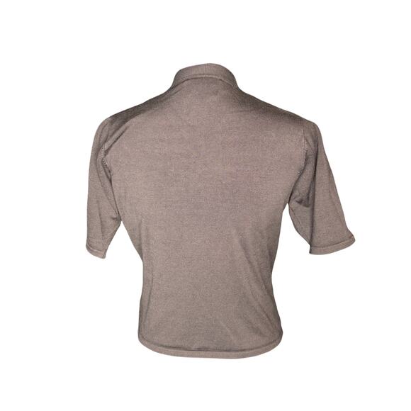 Edward Women's sz Large Silk Blend Short Sleeve Gray Knit Top Fall Office Casual - Picture 2 of 6